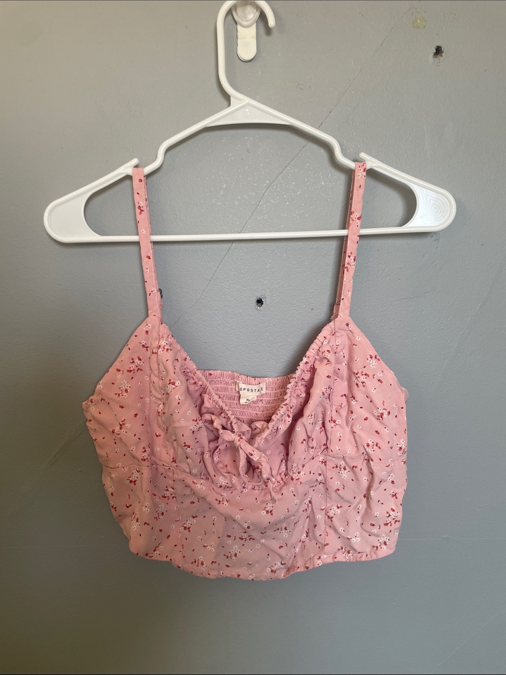 Aeropostale XL floral dusty rose crop top BBQ summer girly romance date night